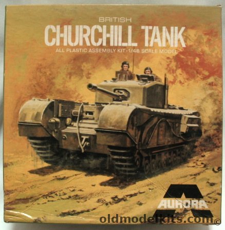 Aurora 1/48 WWII British Churchill Tank, 327-150 plastic model kit